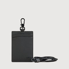 SLATE WEAVED LANYARD WITH PASSHOLDER