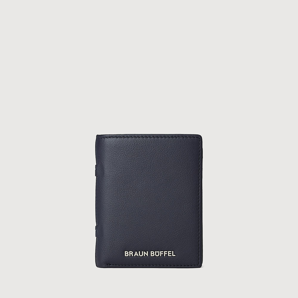 STITCH BIFOLD VERTICAL WALLET WITH COIN COMPARTMENT