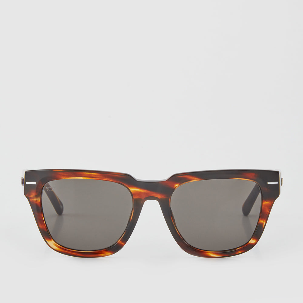IVET SQUARE SUNGLASSES WITH GREY LENS IN DEMI BROWN