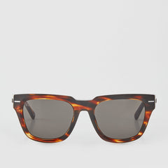 IVET SQUARE SUNGLASSES WITH GREY LENS IN DEMI BROWN