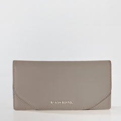 CLAMP BI-FOLD LONG WALLET WITH ZIP COMPARTMENT (BOX GUSSET)